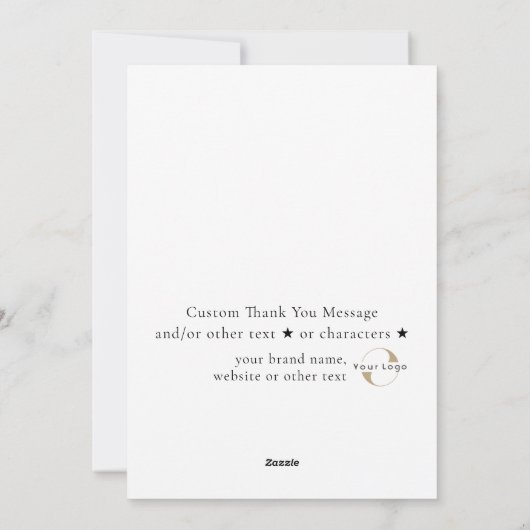 Aangepaste zakelijke logo, teamfoto & groet Merk Feestdagenkaart (Achterkant)