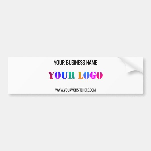 Aangepaste zakelijke Logo Tekst Bedrijf Bumperstic Bumpersticker (Voorkant)