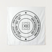 Aangepaste zakelijke logo-tekst branding wanddispl wandkleed (Voorkant (horizontaal))