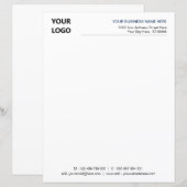 Aangepaste zakelijke logo-tekst briefhoofd sjabloo (Voorkant / Achterkant)