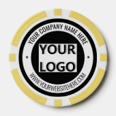 Aangepaste Zakelijke Logo, Tekst en Kleuren Poker Poker Chips (Voorkant)