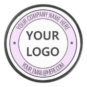 Aangepaste zakelijke Logo tekst gepersonaliseerde  Hockey Puck (Voorkant)