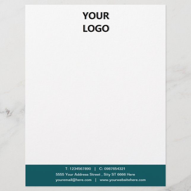 Aangepaste zakelijke Logo tekst info kleuren brief Briefhoofd (Voorkant)
