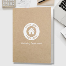 Aangepaste zakelijke logo-tekst kraftpapierstijl
