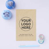 Aangepaste zakelijke logo & tekst l Rustic Kraft P Flyer (Enkel)