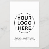 Aangepaste Zakelijke Logo & Tekst l Zwart & Wit Pr Flyer (Voorkant)