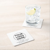 Aangepaste Zakelijke Logo & Tekst l Zwart & Wit Pr Kartonnen Onderzetters (Insitu)