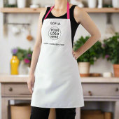 Aangepaste Zakelijke Logo & Tekst l Zwart & Wit Pr Schort