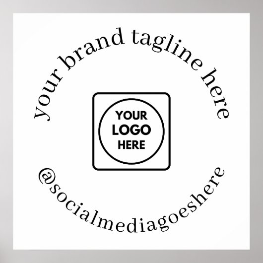 Aangepaste zakelijke logo-tekst merk marketingpost poster (Voorkant)