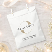 Aangepaste zakelijke logo & tekst Merk papieren za Bedankzakje (Geknipt)