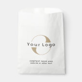 Aangepaste zakelijke logo & tekst Merk papieren za Bedankzakje (Voorkant)