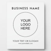 Aangepaste zakelijke Logo tekst Modern verticaal t Fotoplaat (Voorkant)