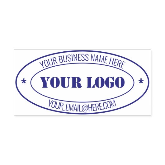 Aangepaste zakelijke Logo tekst Ovaal zelfinkkend Zelfinktende Stempel (Design)