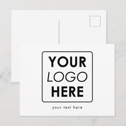 Aangepaste zakelijke Logo & tekst Professional Feestdagenkaart (Voorkant / Achterkant)