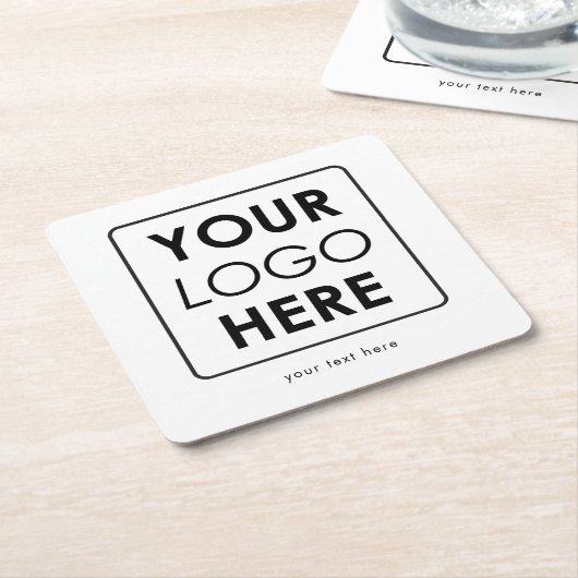 Aangepaste zakelijke Logo & tekst Professional Kartonnen Onderzetters (Schuin)