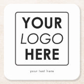 Aangepaste zakelijke Logo & tekst Professional Kartonnen Onderzetters (Voorkant)