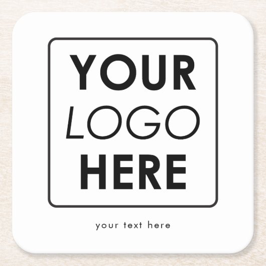 Aangepaste zakelijke Logo & tekst Professional Kartonnen Onderzetters (Voorkant)