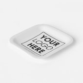 Aangepaste zakelijke Logo & tekst Professional Papieren Bordje (Gebogen)