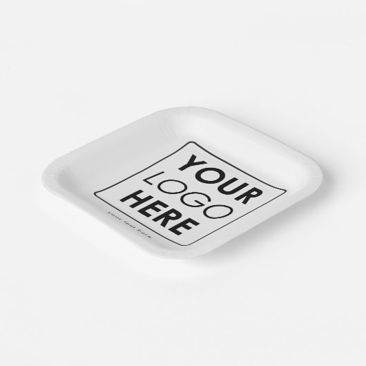 Aangepaste zakelijke Logo & tekst Professional Papieren Bordje (Gebogen)