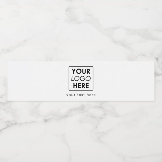 Aangepaste zakelijke Logo & tekst Professional Waterfles Etiket (Enkel label)