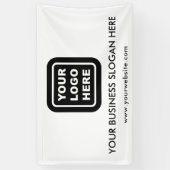 Aangepaste zakelijke logo-tekst promotioneel spandoek (Verticaal)