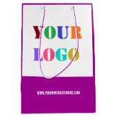 Aangepaste zakelijke Logo Tekst Promotionele Gift Medium Cadeauzakje (Voorkant)