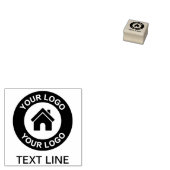 Aangepaste Zakelijke Logo Tekst Rubberstempel (Gestempeld)