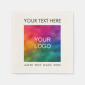 Aangepaste Zakelijke Logo Tekst Sjabloon Modern Ee Servet (Voorkant)