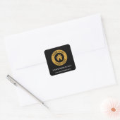 Aangepaste zakelijke logo-tekst slogan vierkante sticker (Envelop)