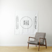 Aangepaste zakelijke logo-tekst vierkant sjabloon wandkleed (In Situ (horizontaal))