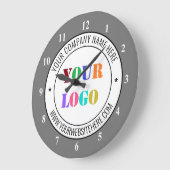 Aangepaste zakelijke Logo tekst wandklokken (Hoek)