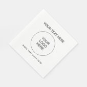 Aangepaste zakelijke logo-tekst Wit Standaard Lunc Servet (Hoek)