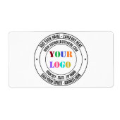 Aangepaste zakelijke Logo Tekstnaam Info Adreslabe Etiket (Voorkant)