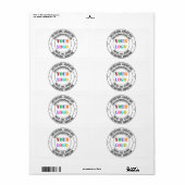 Aangepaste zakelijke Logo Tekstnaam Info Adreslabe Etiket (Full Sheet)