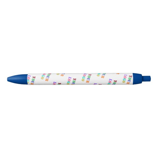 Aangepaste zakelijke Logo Uw promotiepen Blauwe Inkt Pen (Voorkant)