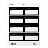 Aangepaste zakelijke Logo-verzending Etiket (Full Sheet)