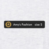 Aangepaste zakelijke Logo Vier tekstopties Kleding Labels (Design 1)