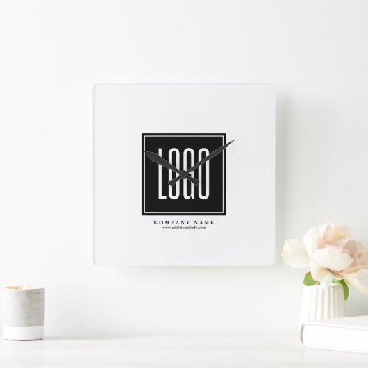 Aangepaste zakelijke Logo Vierkante Klok (Huis)