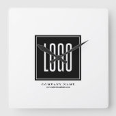 Aangepaste zakelijke Logo Vierkante Klok (Voorkant)