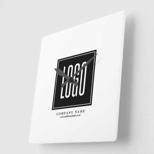Aangepaste zakelijke Logo Vierkante Klok (Hoek)
