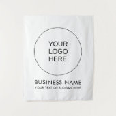 Aangepaste zakelijke Logo Voeg tekst achtergrond S Wandkleed (Voorkant)