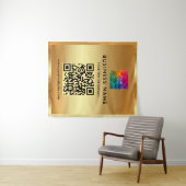 Aangepaste zakelijke Logo Voeg tekst achtergrond S Wandkleed (In Situ (horizontaal))