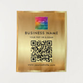 Aangepaste zakelijke Logo Voeg tekst achtergrond S Wandkleed (Voorkant)