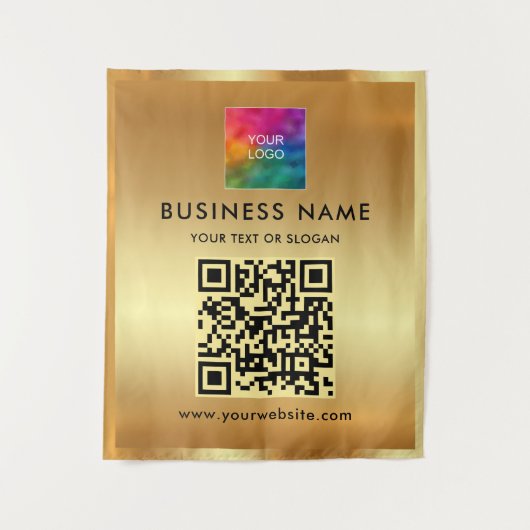 Aangepaste zakelijke Logo Voeg tekst achtergrond S Wandkleed (Voorkant)