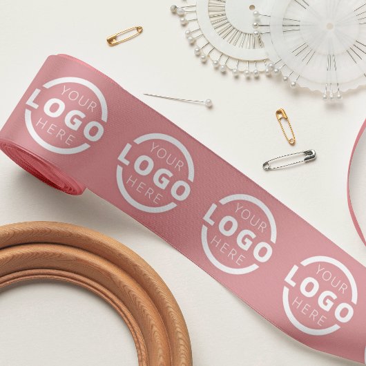 Aangepaste zakelijke Logo voor bedrijfspromo - roz Satijnen Lint