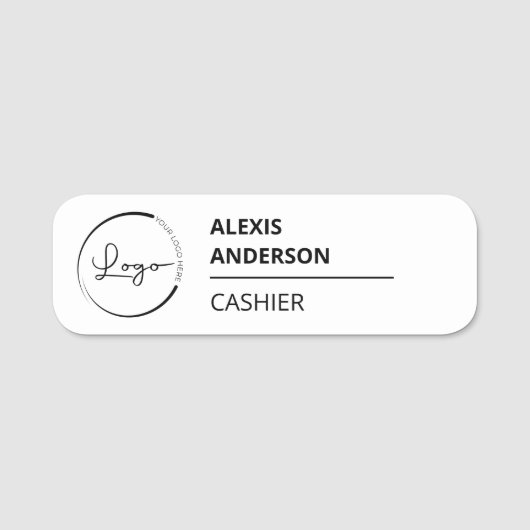 Aangepaste zakelijke Logo voor bedrijven Naamplaatje (Voorkant)