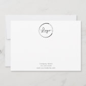Aangepaste zakelijke Logo voor bedrijven Notitiekaartje (Voorkant)