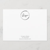 Aangepaste zakelijke Logo voor bedrijven Notitiekaartje (Voorkant)