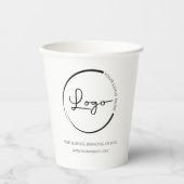 Aangepaste zakelijke Logo voor bedrijven Papieren Bekers (Voorkant)