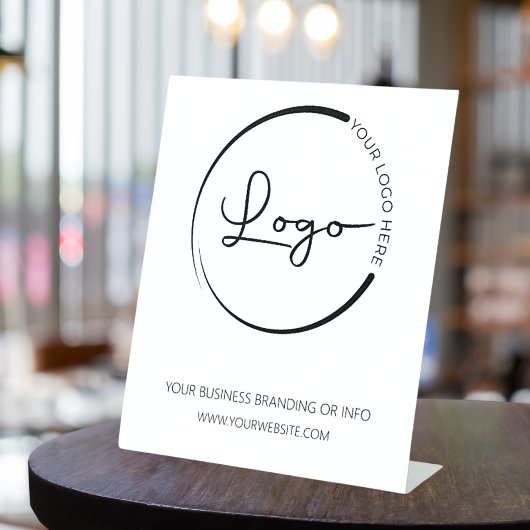 Aangepaste zakelijke Logo voor bedrijven Reclamebord Met Voetstuk